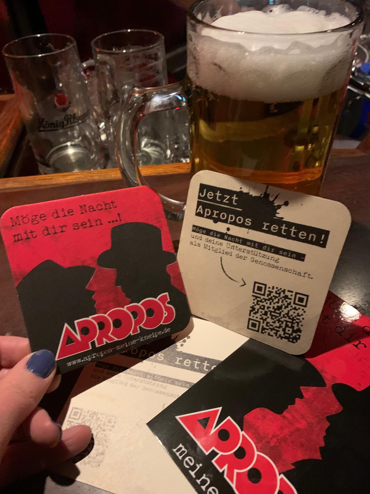 Apropos Bierdeckel und Flyer