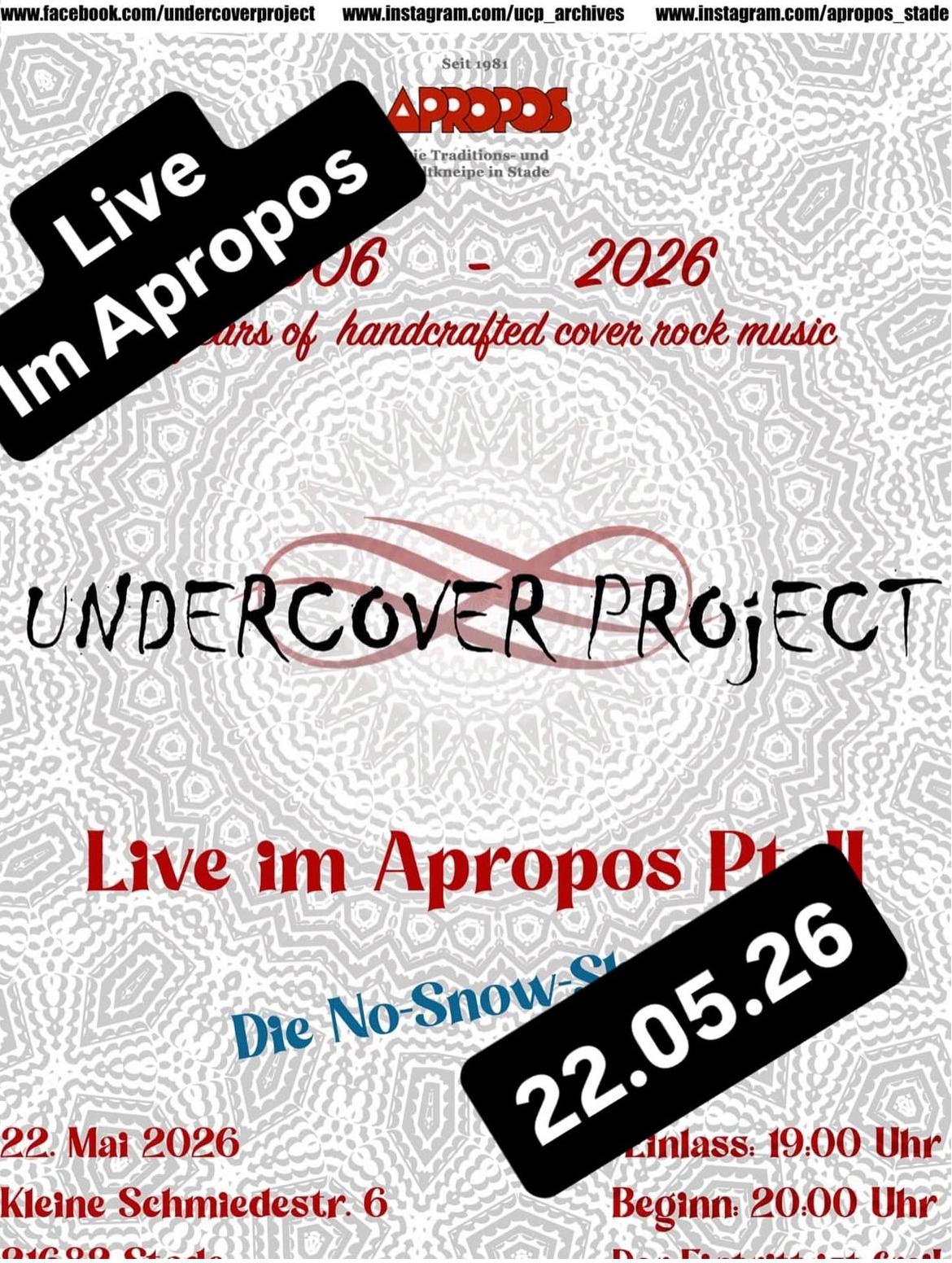 Undercover Project &ndash; Live im Apropos am 22. Mai 2026